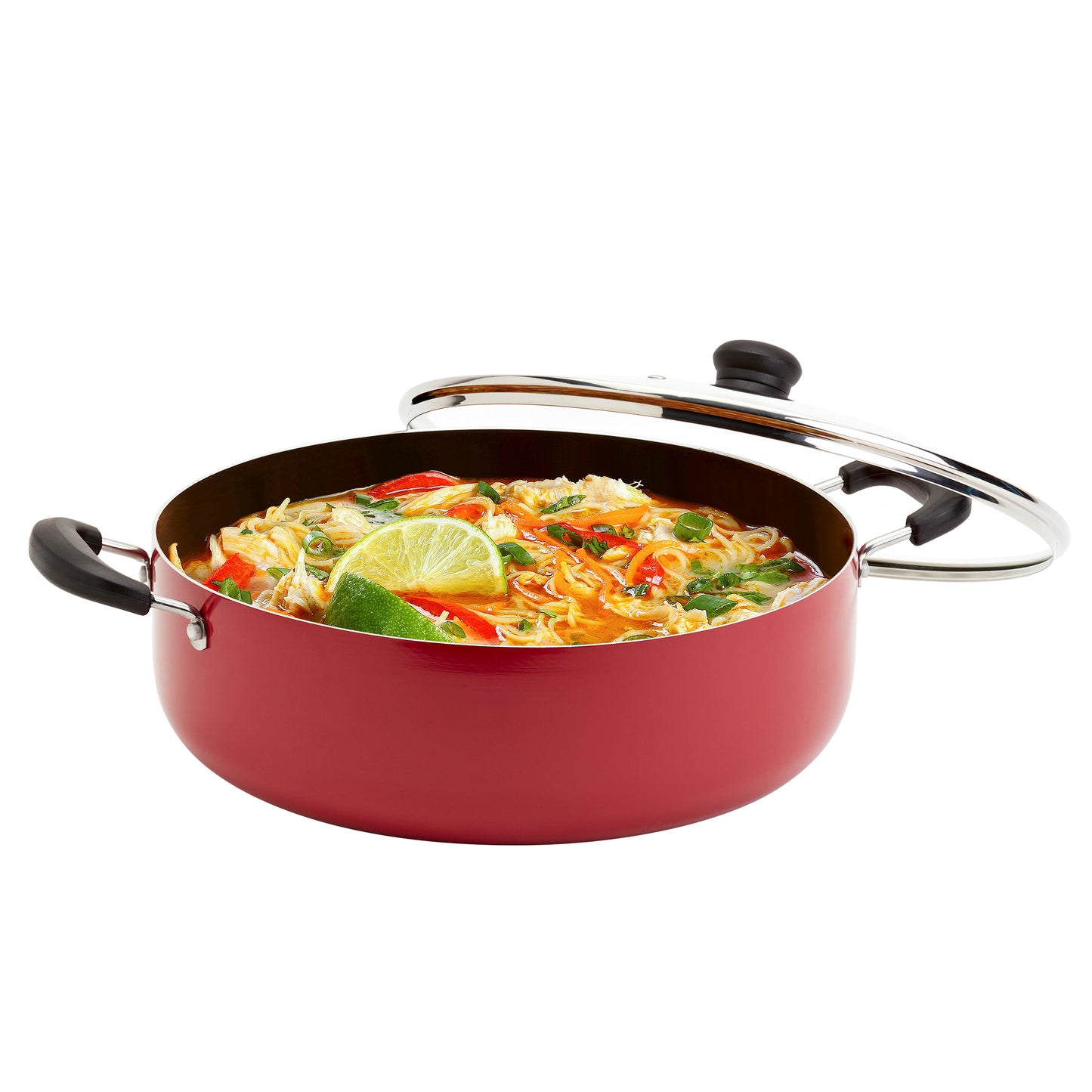 Non-Stick Aluminum Covered Family Cookers, Red