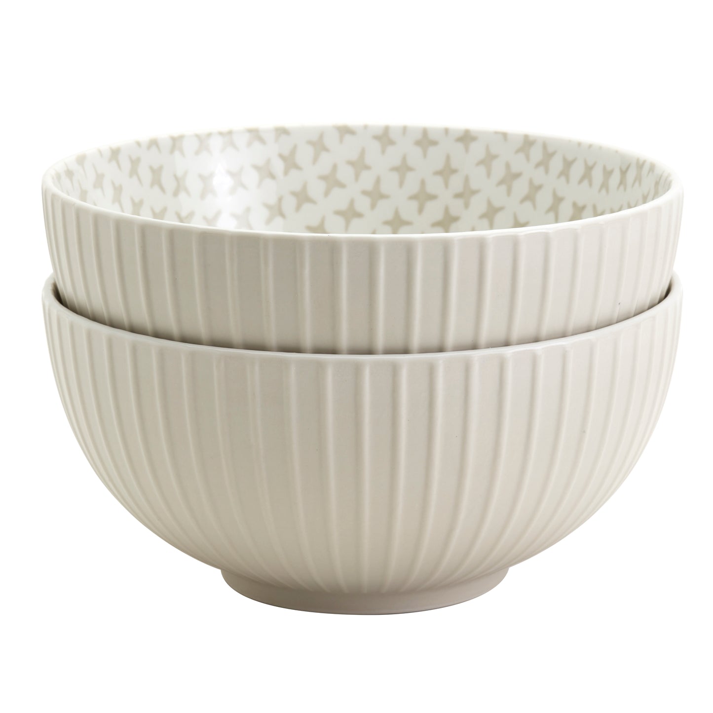 2-Piece 58oz. Ramen Bowl Set, Ivory Stars