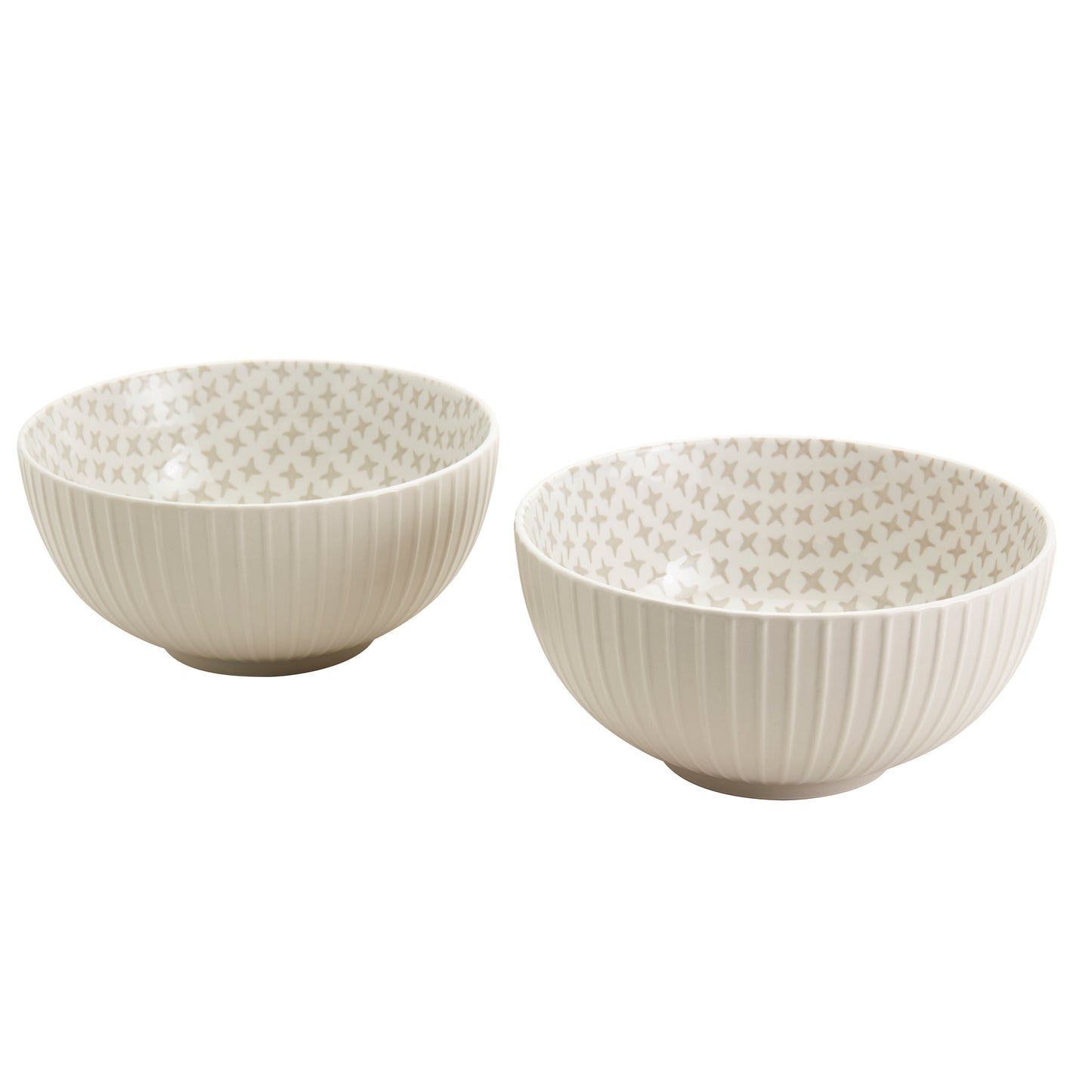 2-Piece 58oz. Ramen Bowl Set, Ivory Stars