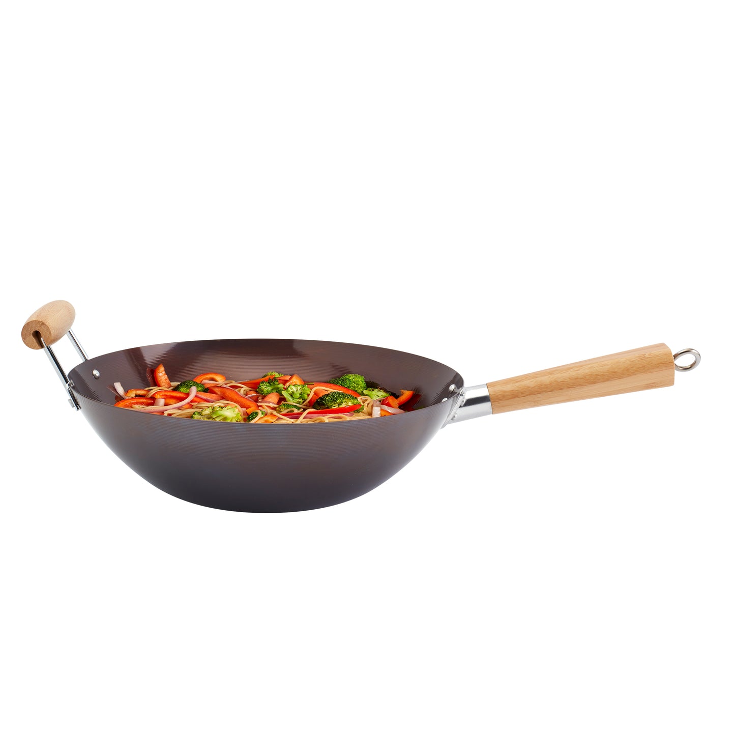 14" Non-Stick Carbon Steel Wok with Bamboo Handle