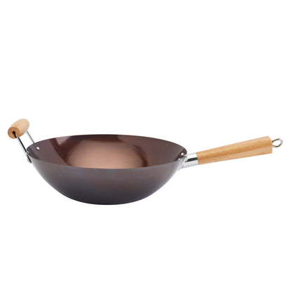 14" Non-Stick Carbon Steel Wok with Bamboo Handle