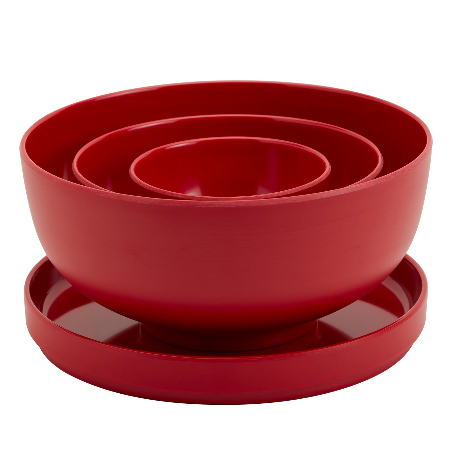 4-Piece Melamine Nesting Ramen Bowl Set with Plate/Lid
