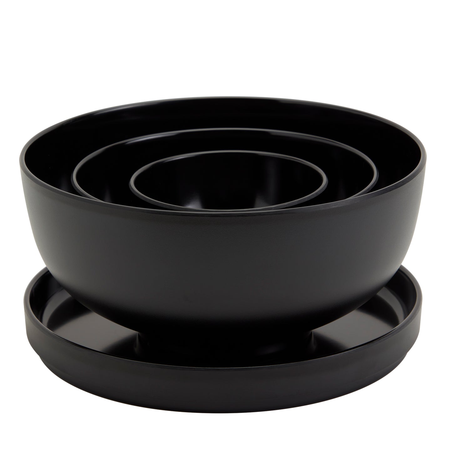 4-Piece Melamine Nesting Ramen Bowl Set with Plate/Lid